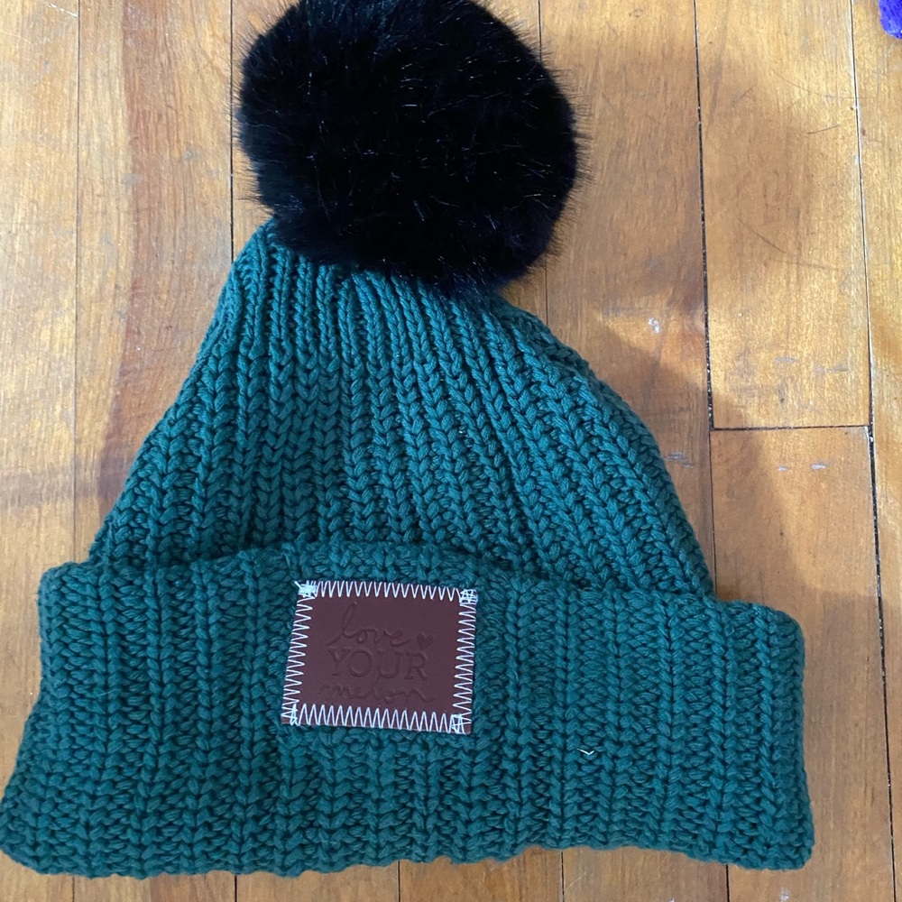 Green love your melon beanie